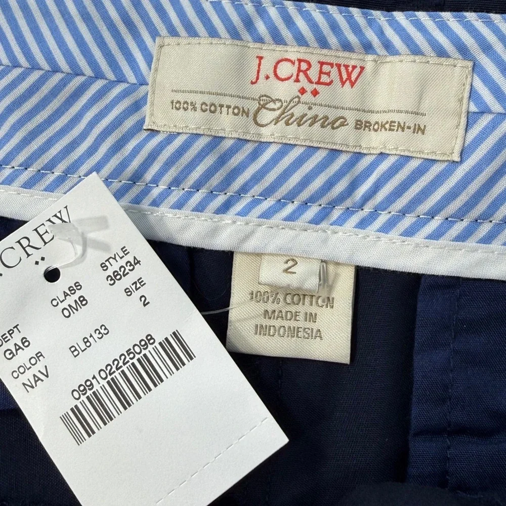 J.Crew Broken-In Chino‎ Shorts Navy Blue Womens 2